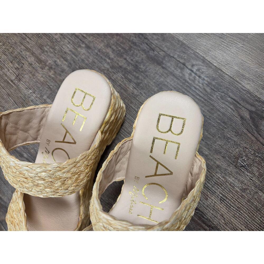 BEACH by Matisse Ocean Ave Platform Block Heels Espadrille Shoes Brown Casual 7M - Picture 3 of 8